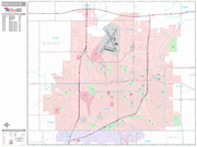 Sioux Falls Wall Map Premium Style